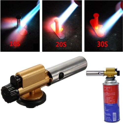 Butane Gas Burner Ignition Copper Flame Gun Lighter Tool Lighter For Outdoor Camping Picnic Cooking Welding Equipment New