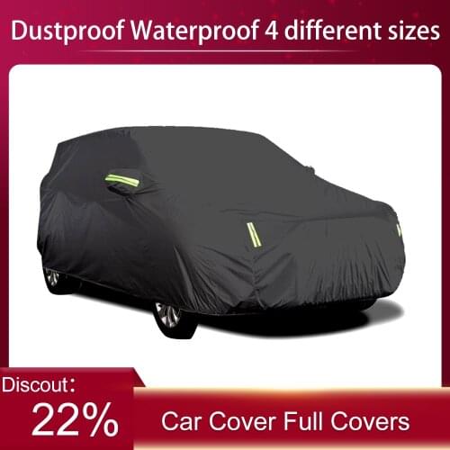 KKMOON Car Cover Full Covers with Reflective Strip Sunscreen Protection Dustproof Waterproof Cover for 4X4/SUV Business Car