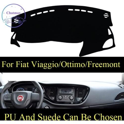 Customize For Fiat Viaggio/Ottimo/Freemont Dashboard Console Cover PU Leather Suede Protector Sunshield Pad