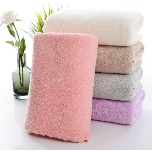 Towel Eco-friendly Anti-deform Polyester Fluffy Face Towel Supplies for Home
