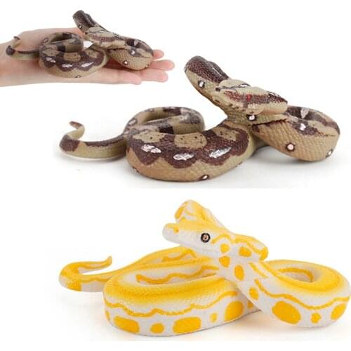 Big Size Simulated Animals Models Wild Python Action Figure Realistic Snake Figurines Children Kids Toys Figures Collection Gift