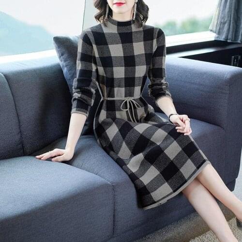 Модные платья в клетку IIMADFWIW China At AliExpress