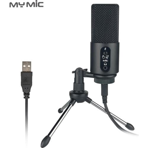 MY MIC W111 192khz USB Condenser Microphone For PC Laptop Gaming Studio Recording Vocals Voice Over Podcasting Broadcasting