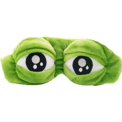 Sad Frog Eye Mask Travel Frog Shade Cover Rest Sleeping Help Lunch Break Relax Funny Eye Expression Love Gift Girls
