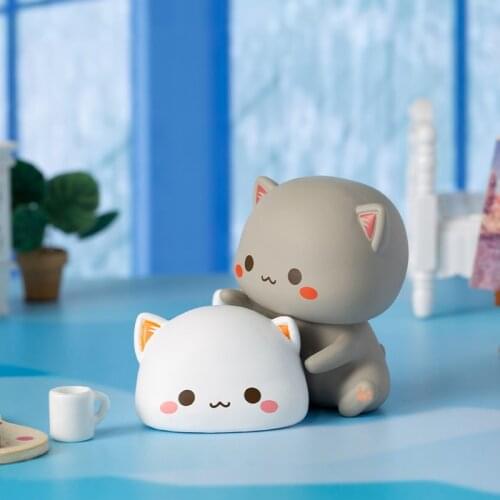 Mitao Cat 2 Lucky Cat Cheap Cute Cat Blind Box Confirm Style Cute Cartoon Doll Hand Office Birthday Gift Free Shipping