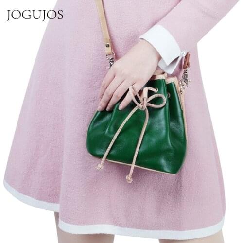 Fashion Leather Han Edition Western Style Simple Fashion Leather Texture Head Layer Cowhide Chain Contracted Women Shoulder Hand