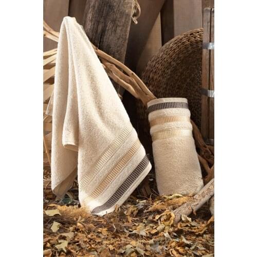 2Pcs 100%Cotton Bath Towel Set Soft Long Fiber Yarns Fast Drying Absorbent Antibacterial Home Brown White 2021 Fashion