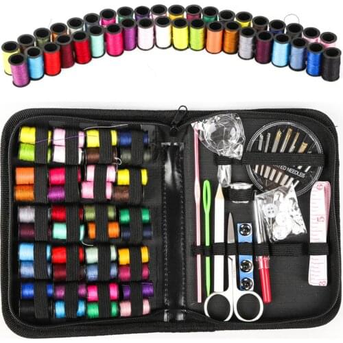 130 pcs Sewing Kits DIY Multi-function Sewing Box Set for Hand Quilting Stitching Embroidery Thread Sewing Accessories