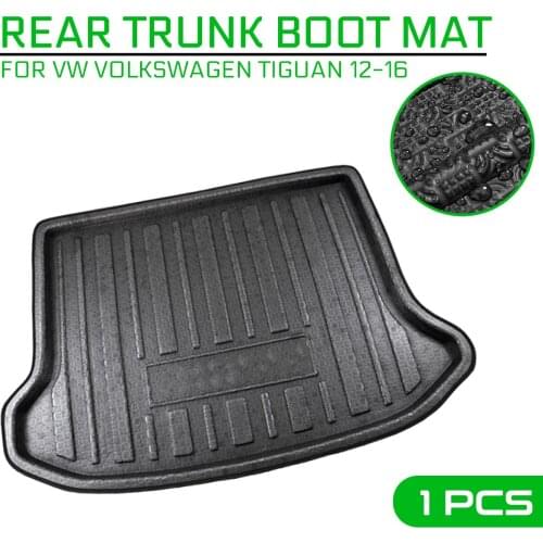 For VW Volkswagen Tiguan 2012-2016 Car Floor Mat Carpet Rear Trunk Anti-mud Cover