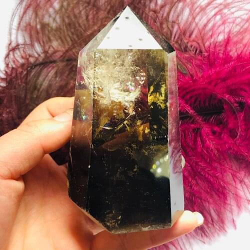 Natural Dendritic Quartz Crystal Stone Mineral Specimen Wand Point Crystal Tower Healing Home Decoration Collection