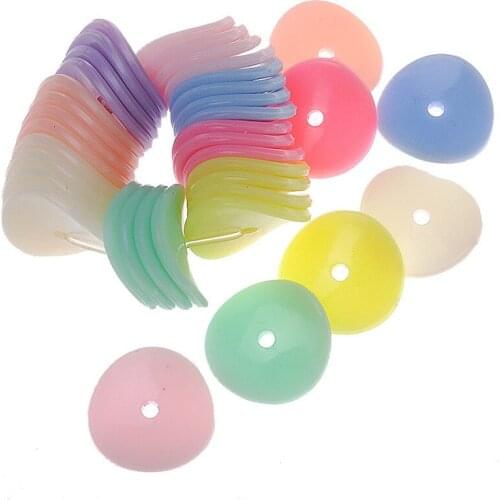 Wholesale Pastel Colors Acrylic Coin Beads 1500pcs 15mm DIY Jewelry Findings Kids Ornament Accessories Necklace Bracelet Making