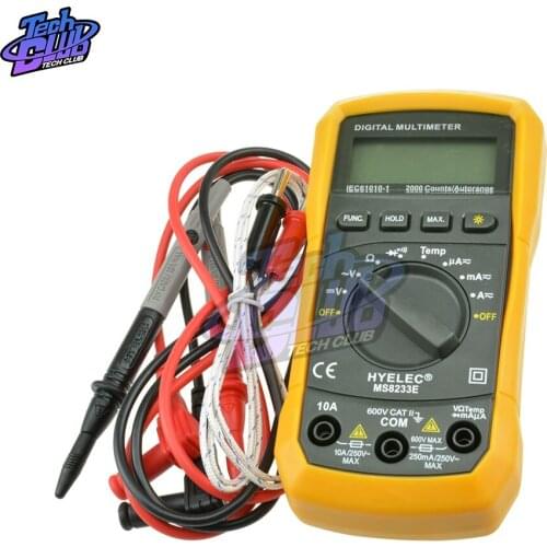 MS8233E Portable LCD Digital Multimeter Meter Pocket Handheld AC DC Ammeter Voltage Multitester Tester Electrical Instruments HR