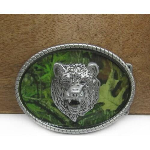BuckleClub wholesale zinc alloy wolf head belt buckle jeans gift belt buckle FP-03305 Luxurious retro western belt buckle