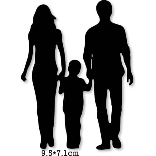 Metal Cutting Dies father mother and kid 2020 New craft Scrapbooking Dies cuts stencil emboss paper card make template