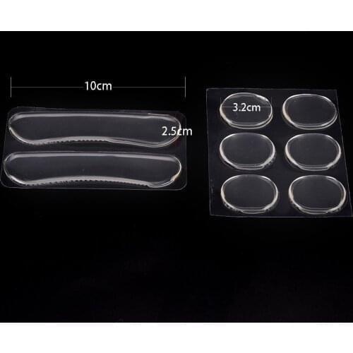 1sheet 2 Styles Clear Back Silicone Gel Heel Liner Grips Soft Cushion Pad Insole For High Heeled Shoe Inserts