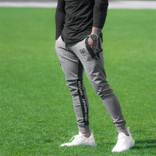 Gyms sweat pants men Japanese brand sports jogging pants new mens fashion cotton slim bodybuilding training pants