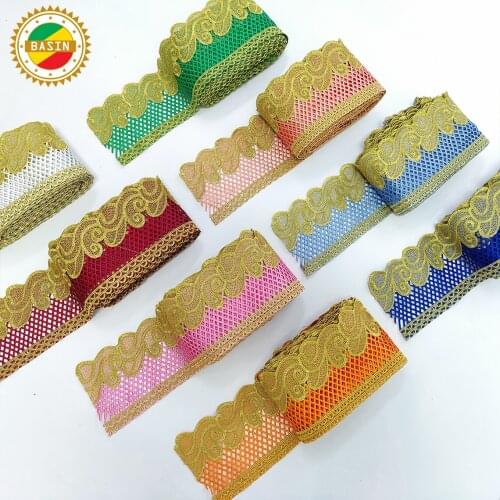 Unique Design Vintage Embroidered Trim Accessories Ribbon For Crafts For Gambia Women Dresses Decoration Guipure Lace Materials