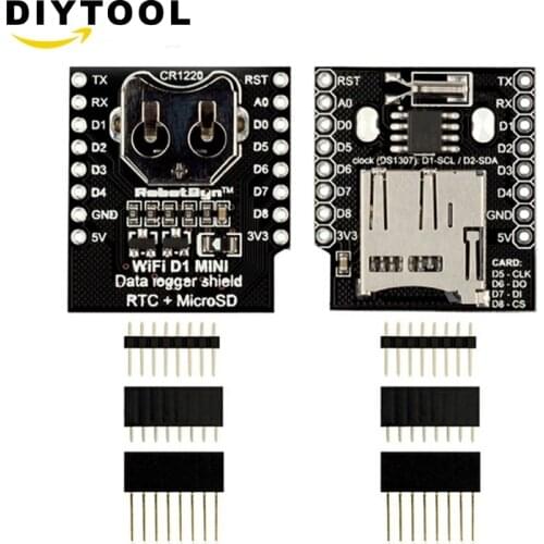 WEMOS D1 mini Data Logger shield Micro SD RTC DS1307Clock for Arduino Raspberry