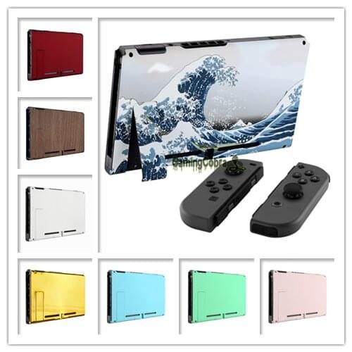 EXtremeRate Custom Console Back Plate DIY Replacement Housing Shell Case for Nintendo Switch Console with Kickstand