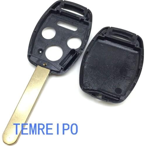 3+1 Button Replacement Uncut Key Blank with chip groove place For Honda Remote Key Cover Case No Chip Fobs