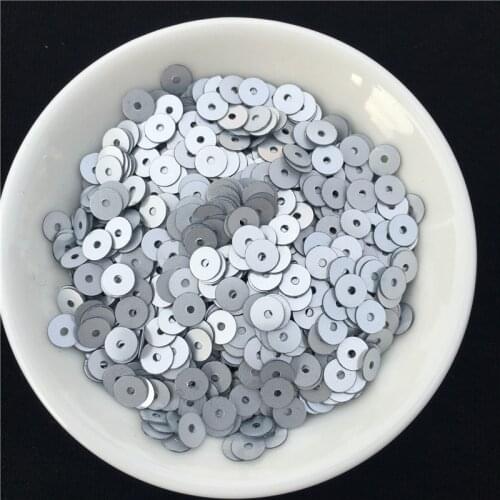 1000Pcs/Lot 5mm Matte Silver Round loose sequins Paillettes sewing craft for wedding decoration, Women Cloth Dress Accessories