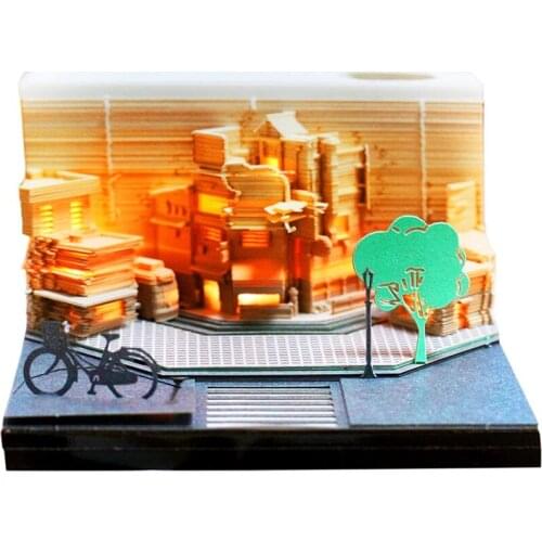 3D Memo Board, Fun Paper Carving Art Notepad DIY Building Blocks 3D Cute Sticky Notes for Children/Lovers/Students