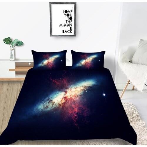 3D Galaxy Bedding Set King Fashionable Fantasy Duvet Cover Romantic Queen Twin Full Single Double Unique Design Bed Set