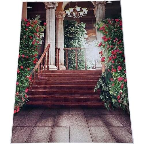 5*7Ft Beautiful Flower Palace Wedding Vinyl Photo Background Waterproof Printed Camera Photography Backdrop