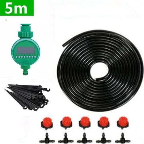 5m Micro Drip Irrigation Kit Plants Garden Watering System Automatic Garden Hose Connector Adjustable Dripper Watering Kits Bh10