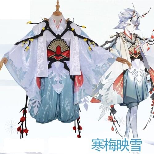 Anime! Onmyoji Snorunt New Skin HanMeiYingXue Lovely Kimono Uniform Cosplay Costume Christmas Suit 2019 New Free Shipping