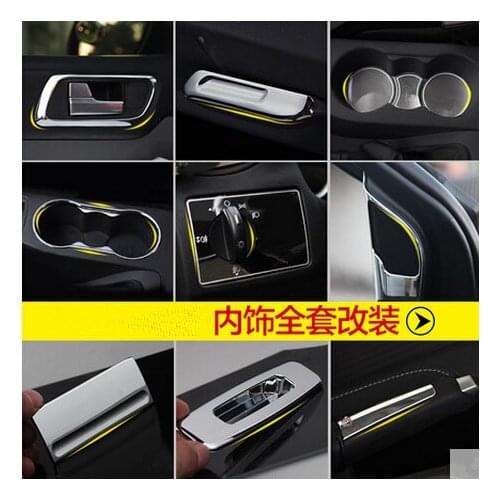 Car-styling interior trim strip chrome decoration sticker ring Accessories For Ford Focus 2 MK2 Sedan hatchback 2009-2013
