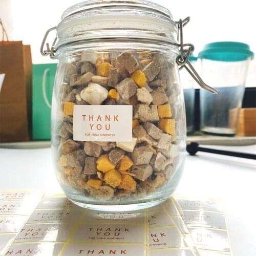 Free shipping800pcs/lot DIY Capital White THANK YOU Kraft DIY Stickers Label Decor Party Supplies Label Sealing Stickers