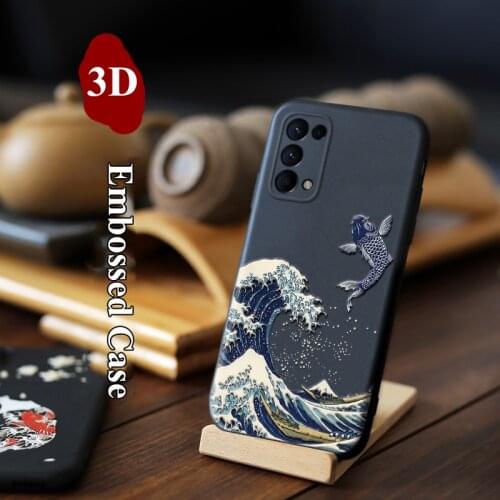 For OPPO Reno 5 4 Pro Ace 2 10X Reno 3 2 Z 5G Realme Find X2 Neo Lite Case Embossed 3D Relief Matte Soft Cover LICOERS Funda