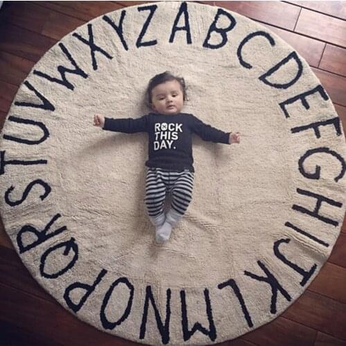 Children Carpet In The Living Room Soft Furry Round Carpet Kids Room Baby Rugs Cartoon Childrens Floor Mat Carpet Home Decor