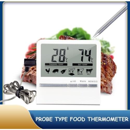 Barbecue Thermometer Electronic Digital BBQ Grill Kitchen Thermometer Household Cooking Oven Baking Probe Food Thermometer 2021
