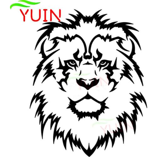 Creative Lion Head Car Sticker Fashion Cars Accessories PVC Body Rear Windshield Decoration Waterproof Stickers Exquisite Decals