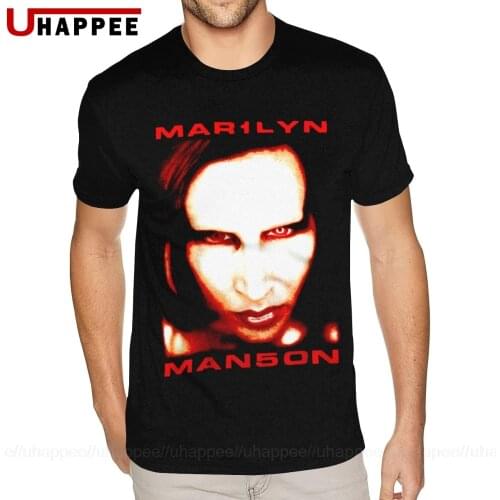 Cool Marilyn Manson Tee Mens XXXL Short Sleeves Cotton Round Neck T Shirts