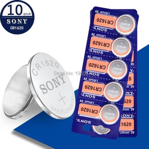 10pcs For Sony CR1620 Button Battery ECR1620 DL1620 5009LC Cell Coin Lithium Battery 3V CR 1620 For Watch Electronic Toy Remote