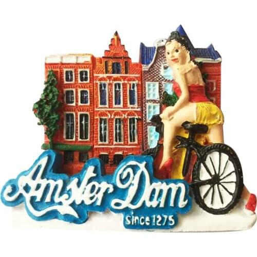 Lychee Netherlands Amsterdam Refrigerator Magnetic Sticker Famous Landscape Fridge Magnet Modern Home Kitchen Decoration