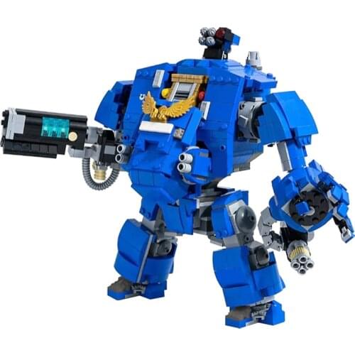 MOC-29535 Citys Robot High-Tech Mecha Building Blocks Primaris Redemptor Dreadnought DIY Car Weapon Brick Toys For Children