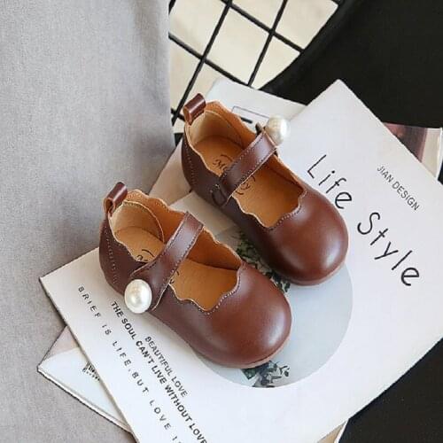 Toddler Spring Fashion Ruffle Leather Kids Dress Little Girls Party Shoes 2021 Princess Child Baby Girl 1 2 3 4 5 6 Years Old