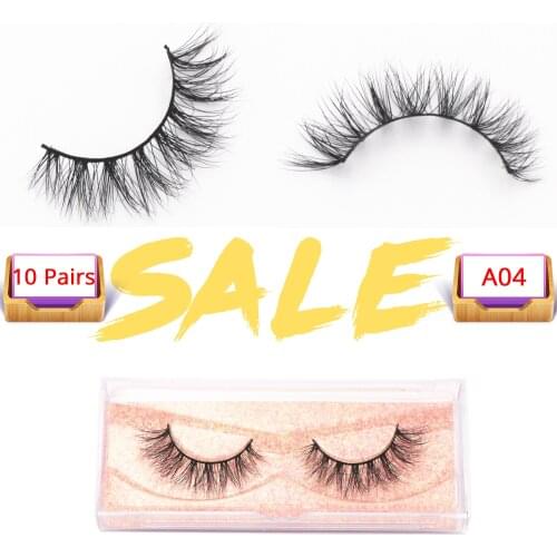 10 pairs Mink Lashes Natural Lashes Wholesale Mink False Eyelashes Crisscross Short Mink Eyelashes Cruelty-free Makeup Fake Lash