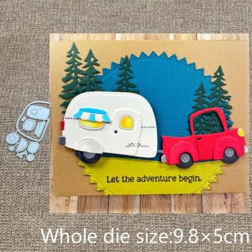 New Design Craft Metal stencil mold Cutting Dies Camper car decoration scrapbook die cuts Album Paper Card Craft Embossing