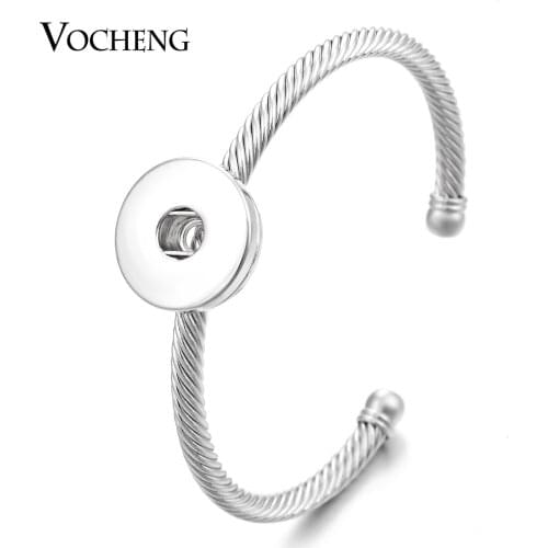 Wholesale 10pcs/lot Vocheng Snap Button Charms Open Bangle Fit 18mm NN-400*10 Free Shipping