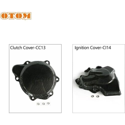 OTOM CRF Clutch Protector Ignition Guard Cover Motocross Engine Carbon Fiber Protective Containment For HONDA CRF250R 2010-2017