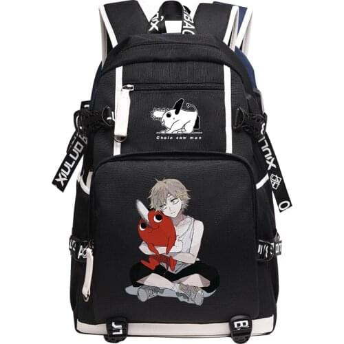 Hot Cartoon Chainsaw Man Anime Backpack Shoulder Bags Cosplay Boys Girls School Bag Satchel Work Leisure Bag Fashion Bags