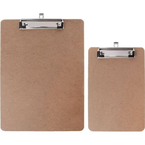 Portable A4/A5 Wooden Writing Clip Board File Hardboard with Metal Vertical Clips for Office School Stationery Supplies