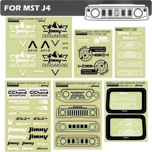 Clear body sticker for 1/10CCHAND 1/10 MST J4 jimny rc car parts