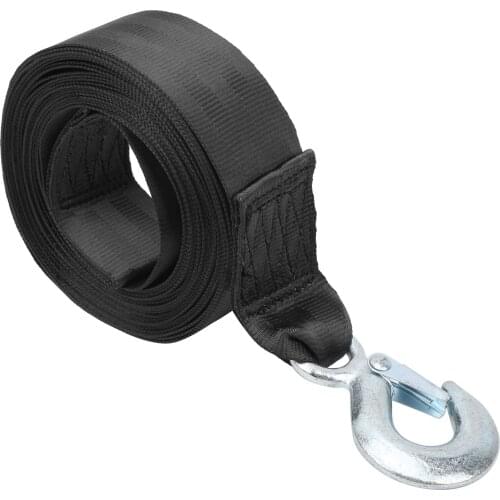 Trailer Winch Belt 6M High Strength Polyester Trailer Belt Marine Winch Change Tape Heavy Hook Safety Belt