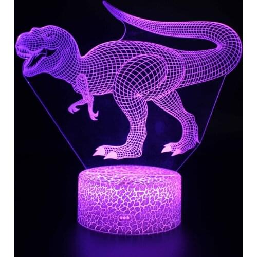 Animal Dinosaur 3d LED Night Lights for Kids Birthday Gift Home Bedroom Bar Office Decor Table Lamp